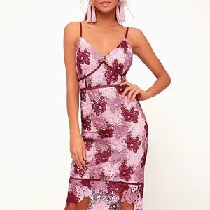 Lulus elegance multilace bodycon dress